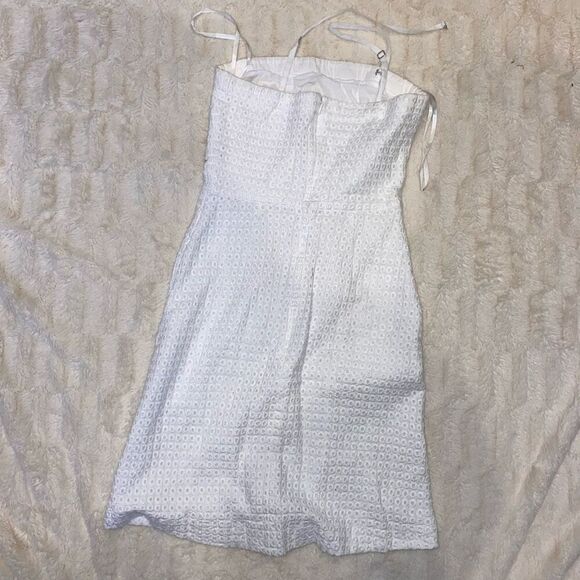 Theory white eyelet classic sleeveless tube top dress | Sz 4 - Picture 5 of 5